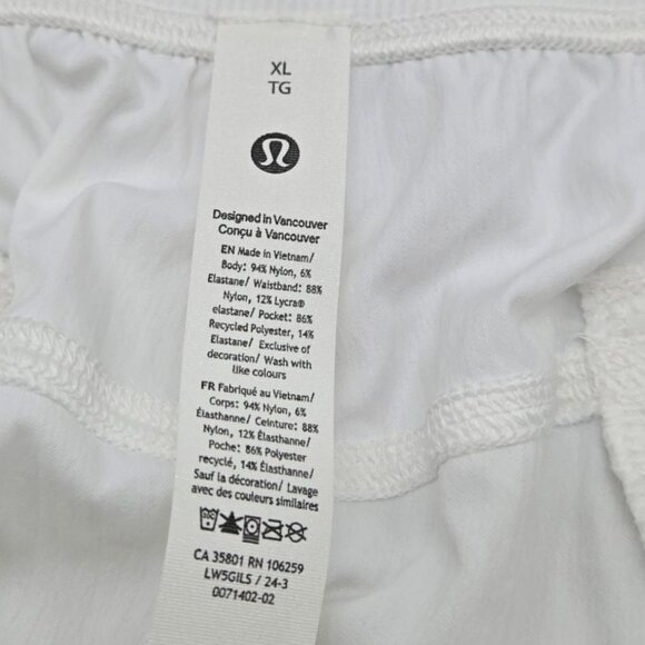 Lululemon Pant Women XL White Dance Studio Relaxed Fit Mid Rise Cargo Athleisure - Picture 7 of 9